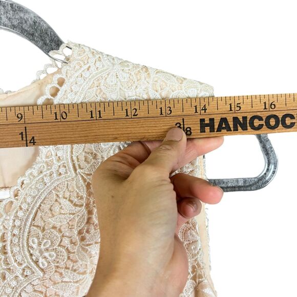 Vtg Jessica McClintock Lace Brocade Pearls Dress Jacket Set Bridal Pink NWT 12 - Picture 15 of 16